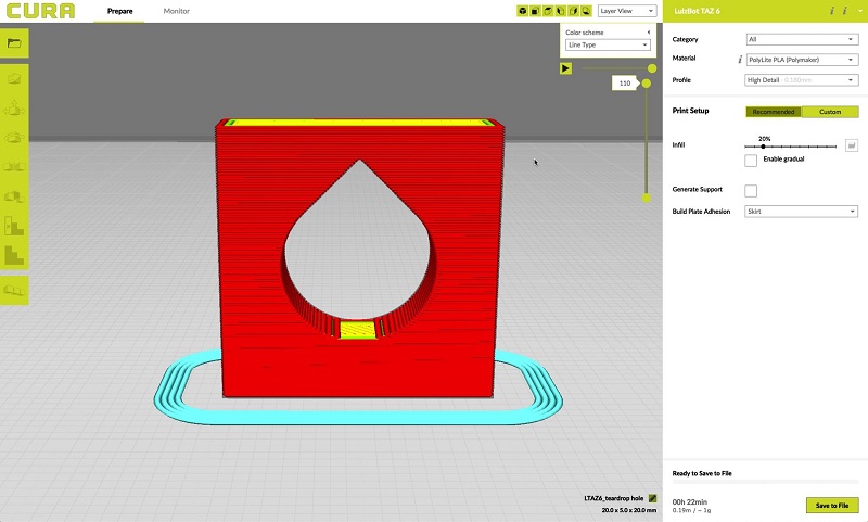 Teardrop Designed Hole