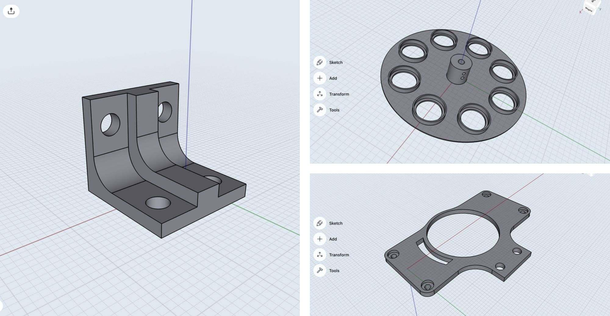 Assemtica Robotics jigs modeled in Shapr3D